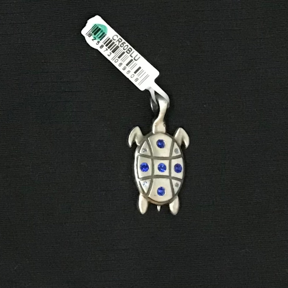 BICO Australia Turtle Pendant Blue Swarovski Crystals